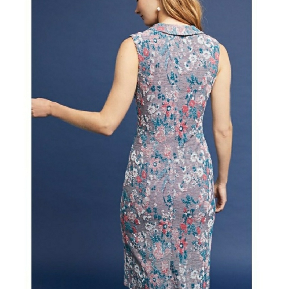 Maeve Anthropologie Jacquard Sleeveless Midi dress - Picture 5 of 6